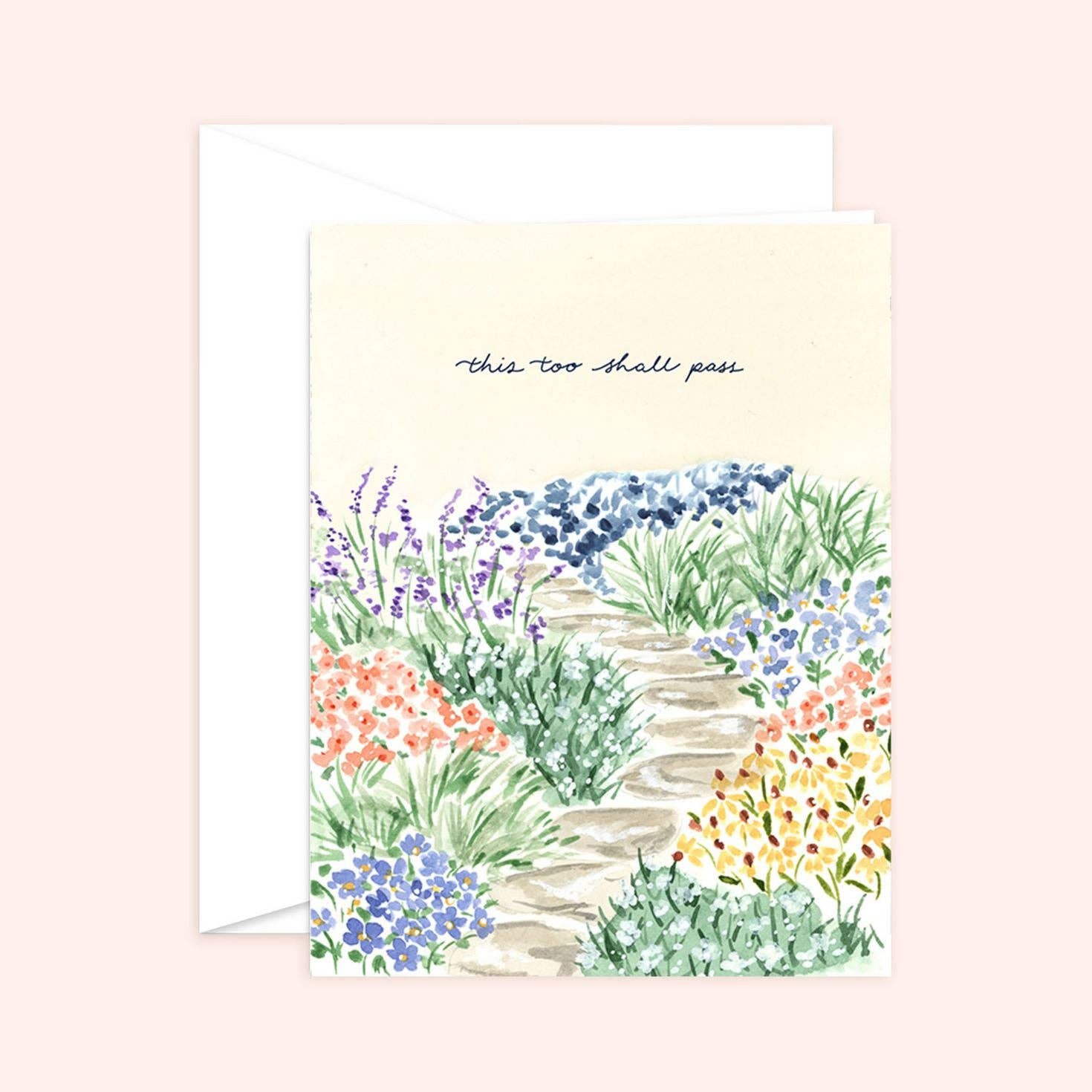 This Too Shall Pass Card | Sympathy Condolence Card: White