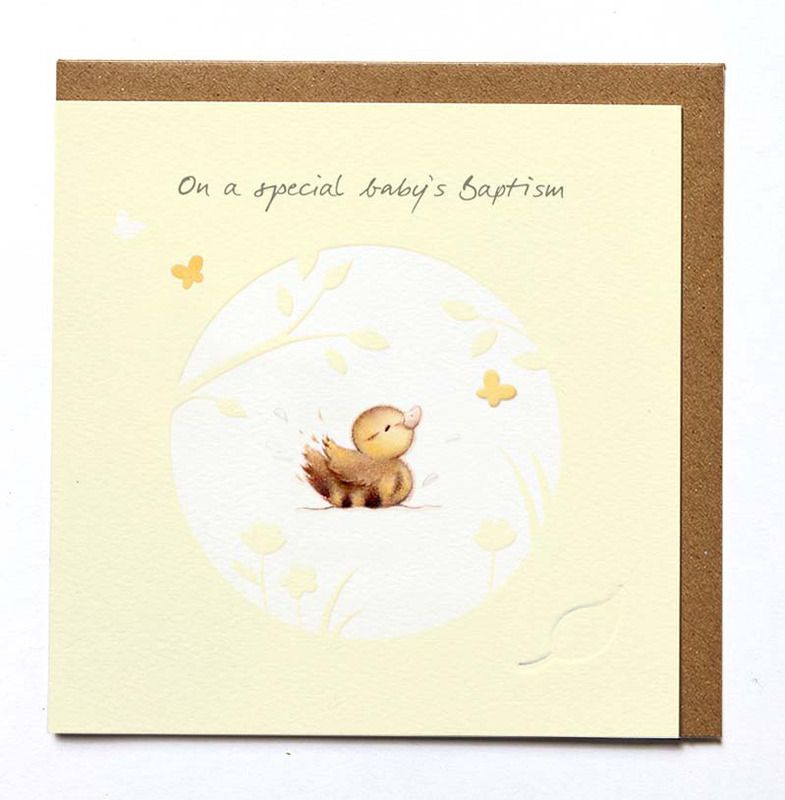 Baptism Baby Duck Greeting Card