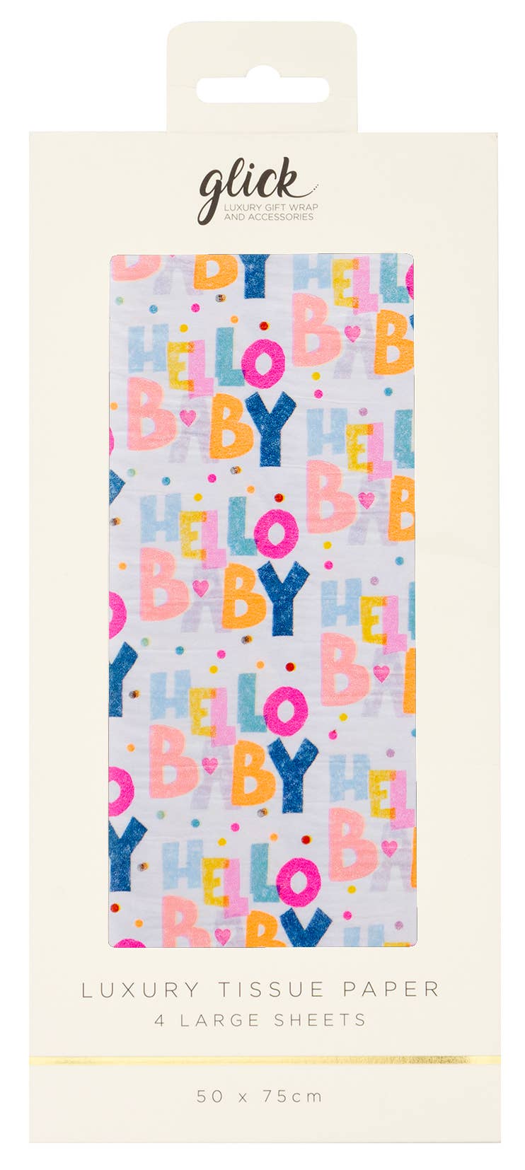 Tissue Patterned Hello Baby