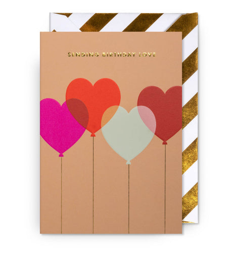 Sending Birthday Love Balloons Greeting Card