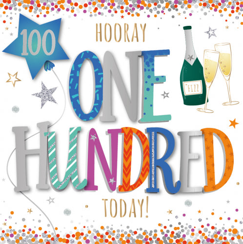 100 Hooray Birthday Greeting Card