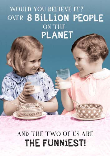 8 Billion People Greeting Card