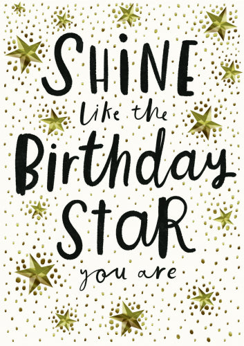 Shine Like The Birthday Star Greeting Card