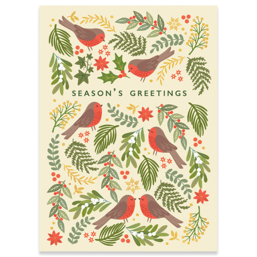 Robins Greeting Card