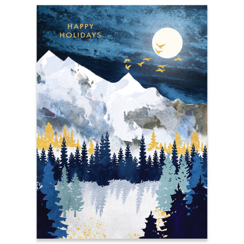 Moonlit Snow Greeting Card