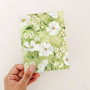 Garden Greens and Daisies Card | Everyday Card: Kraft