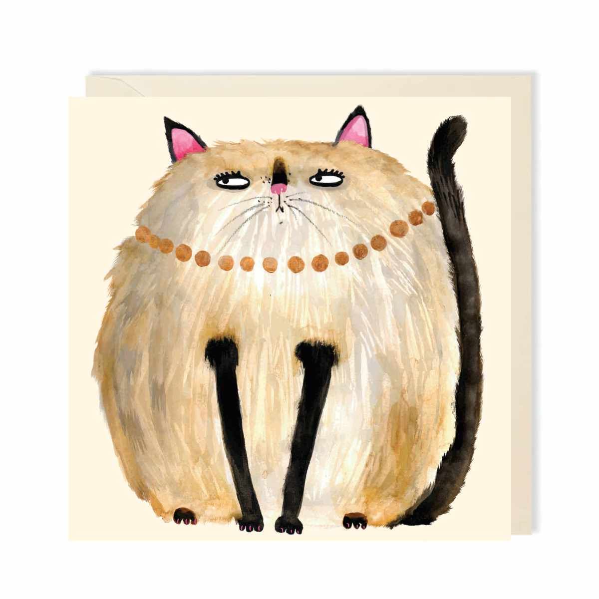 Creme Cat Greeting Card