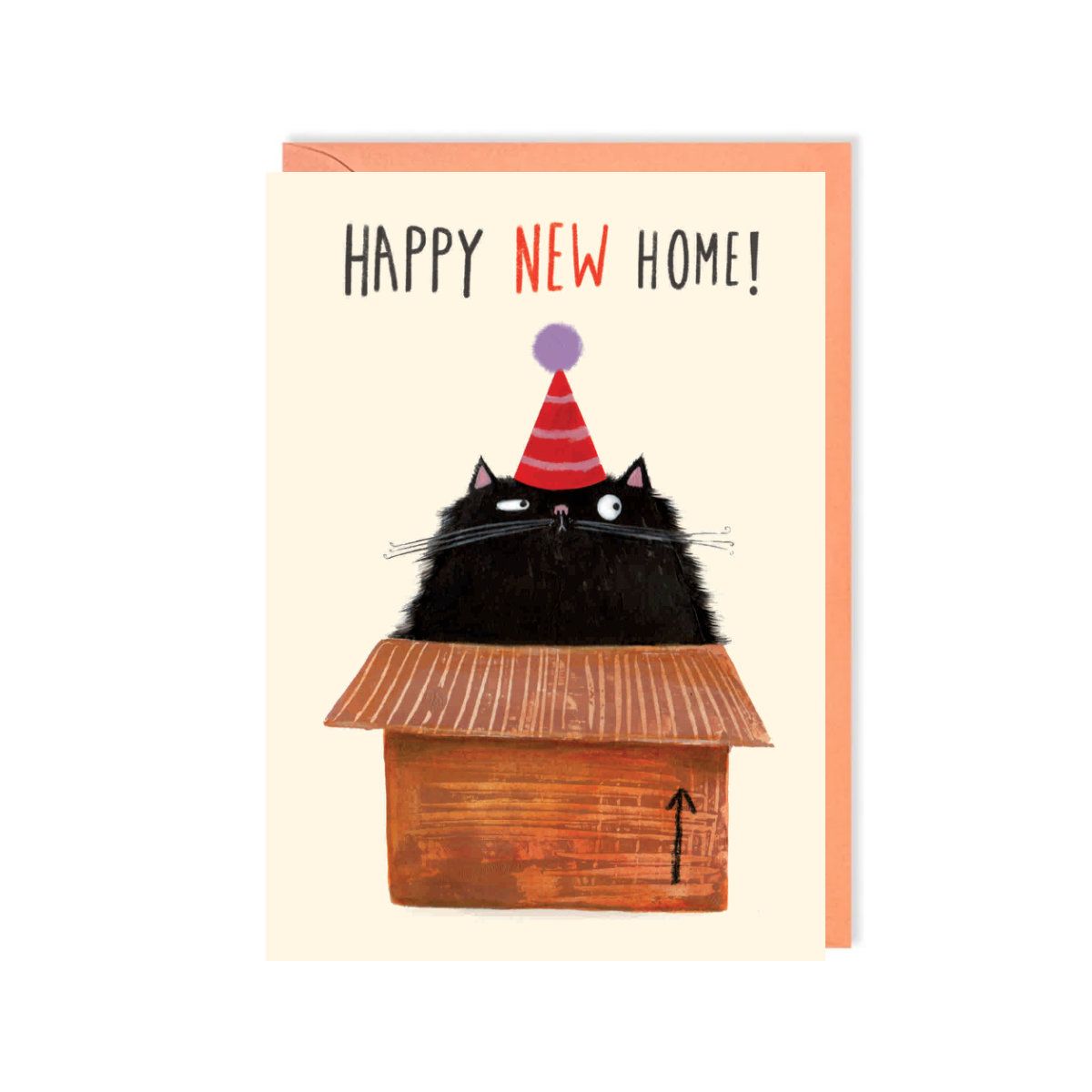 New Home Cat In Box Card