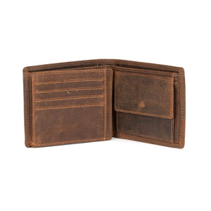 Hart Leather Men's RFID Wallet: Brown