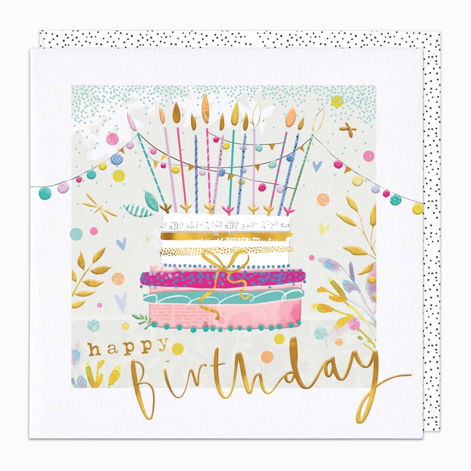 Cake & Candles Birthday Card