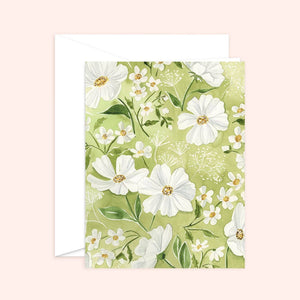 Garden Greens and Daisies Card | Everyday Card: Kraft