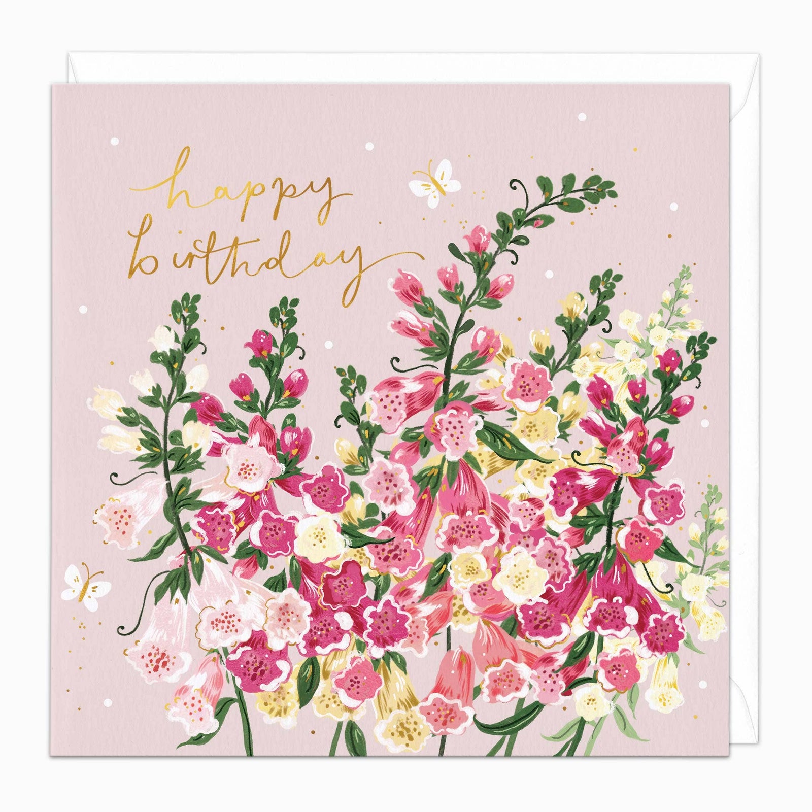 Confetti Flowers Birthday Card