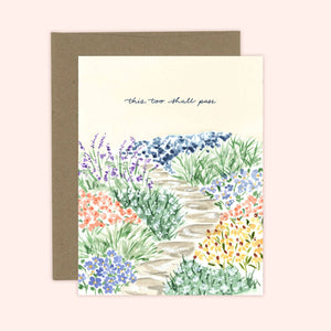 This Too Shall Pass Card | Sympathy Condolence Card: White