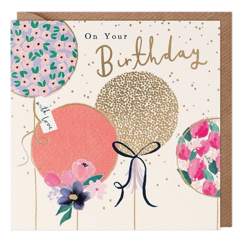 Happy Birthday Balloons Greeting Card