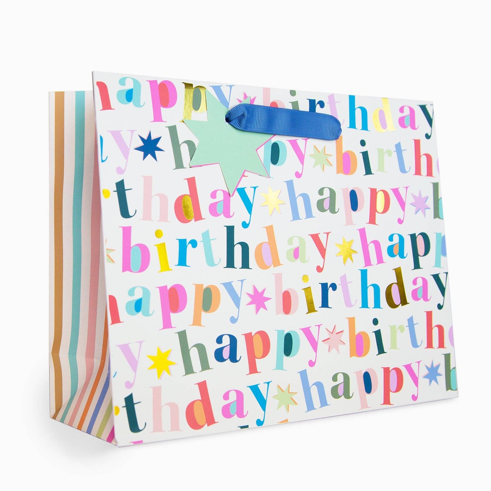 Bold White Birthday Medium Gift Bag