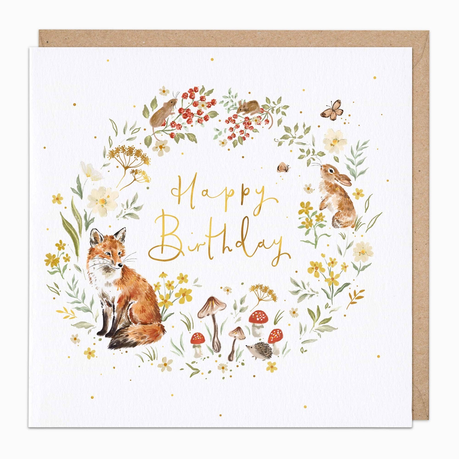 Woodland Wreath Birthday Card
