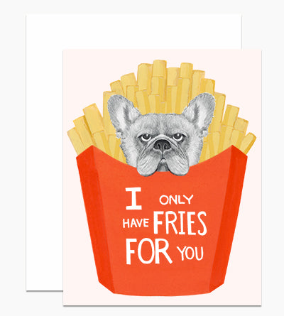 Frenchie Fries Greeting Card