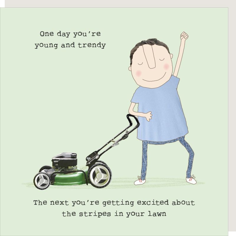 Birthday Lawn Stripes Card