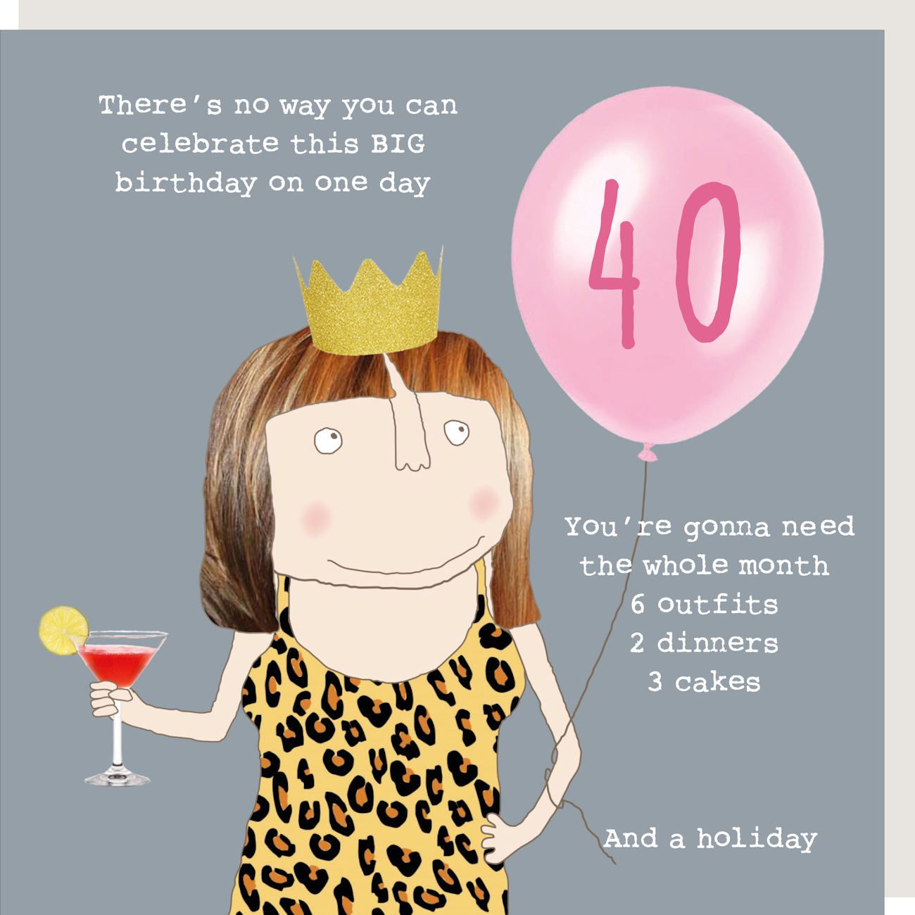40 Girl Birthday Greeting Card