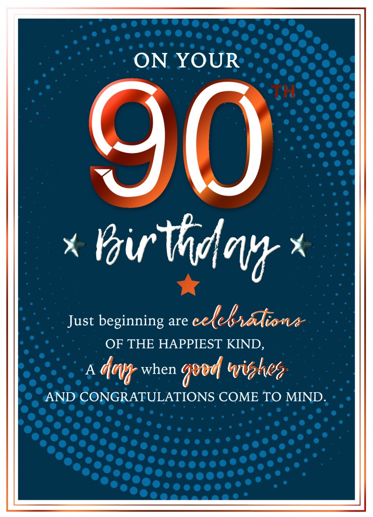 90th Birthday Celebration Card