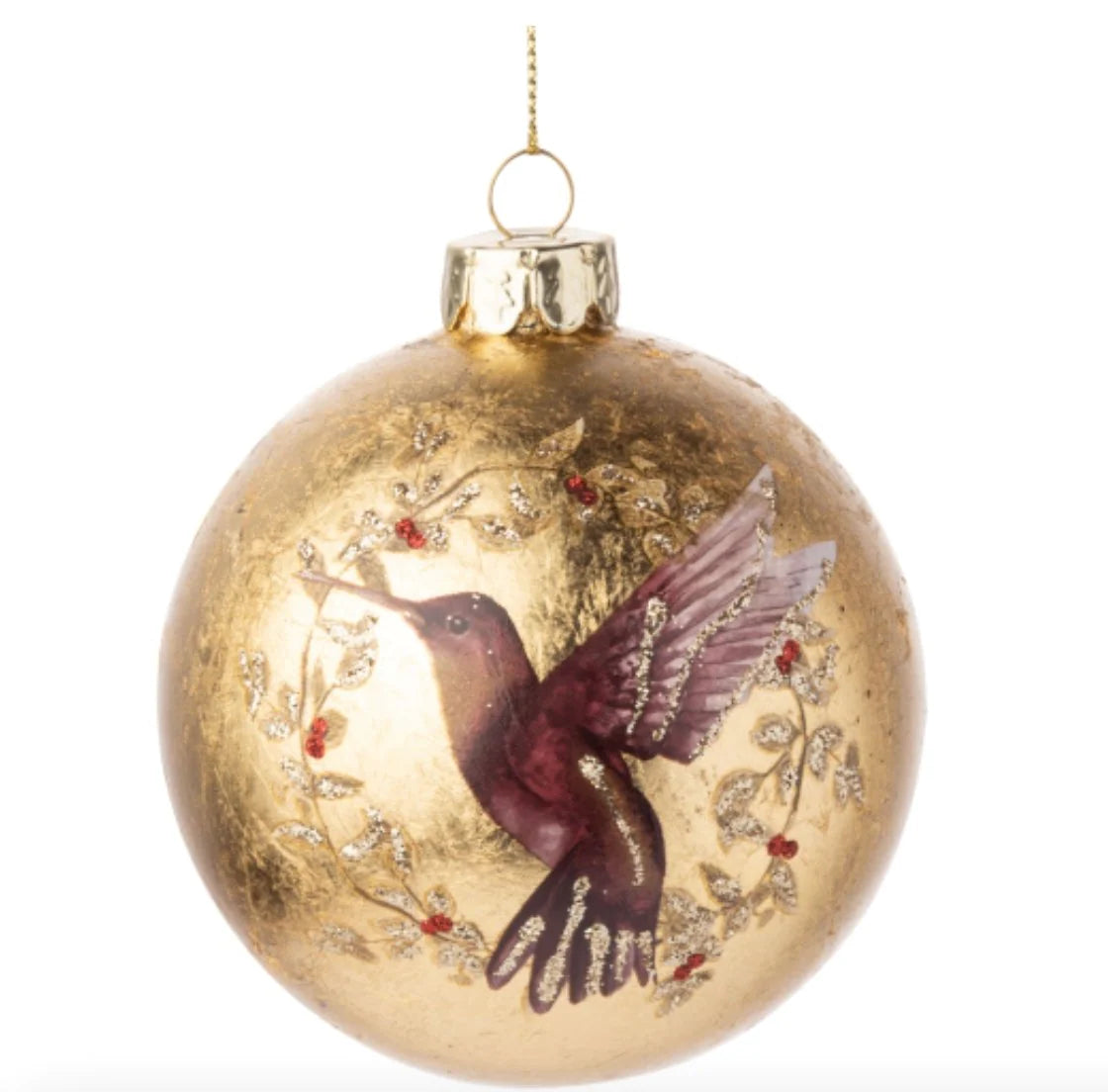 Gold Hummingbird Ornament