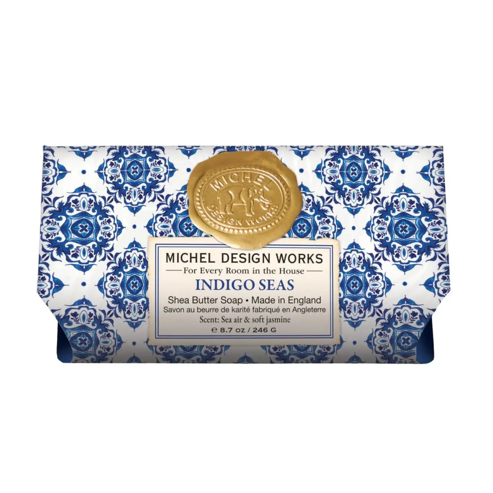 MICHEL DESIGN Large Bath Soap Bar - Indigo Seas