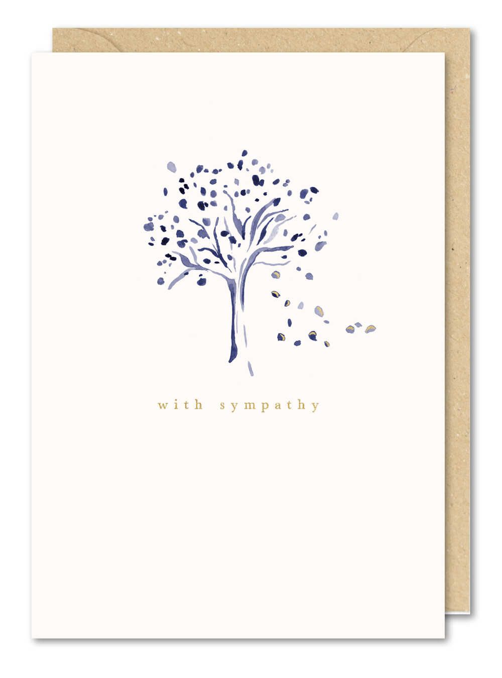 With Sympathy Tree Card