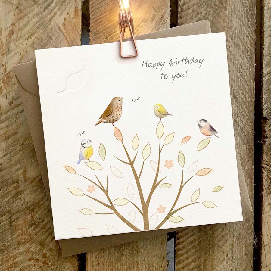 Happy Birthday to You Birds Greeting Card