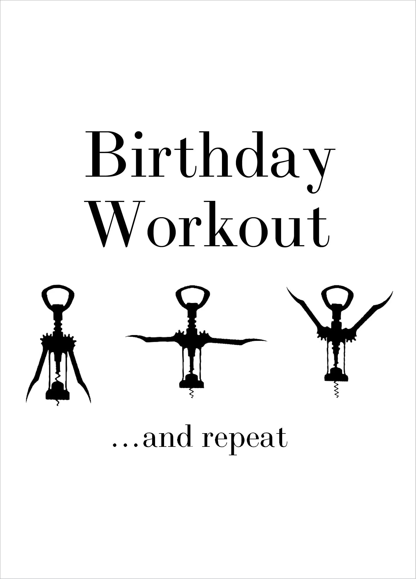 Birthday Workout Greeting Card