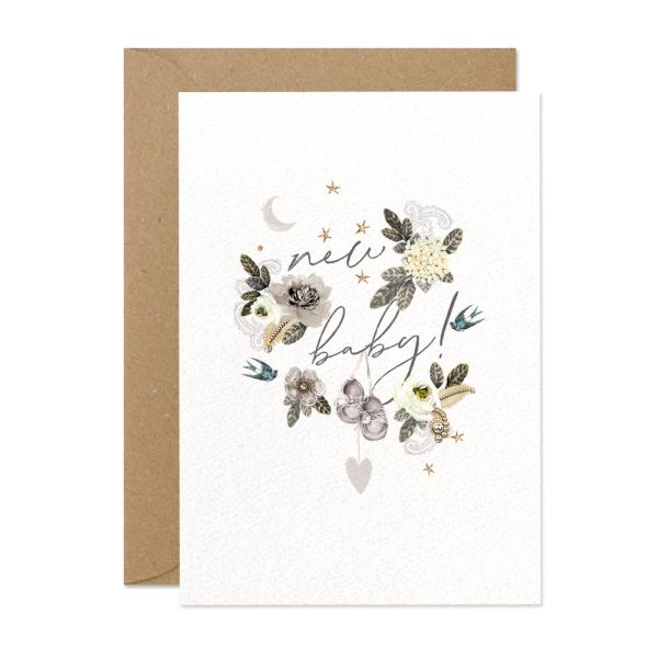 New Baby Floral Greeting Card