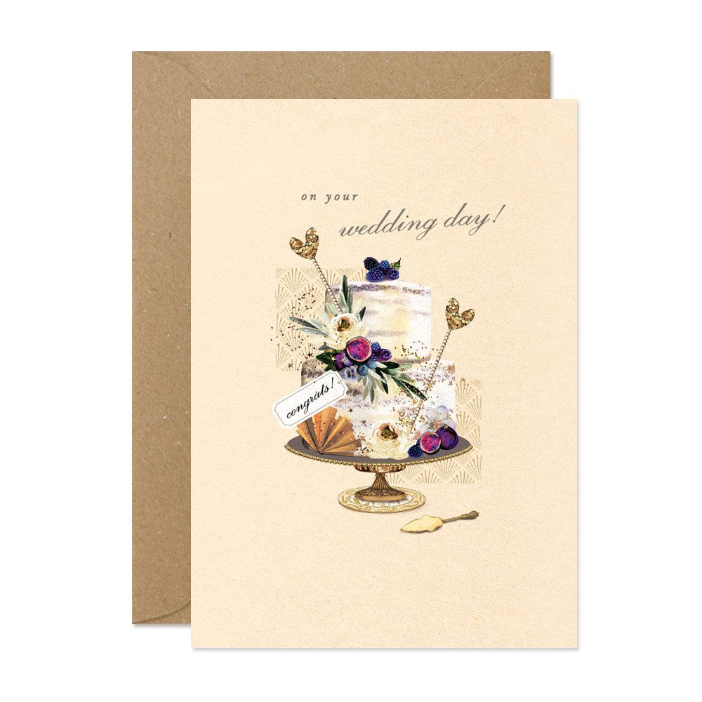 Wedding Day Deco Cake Card