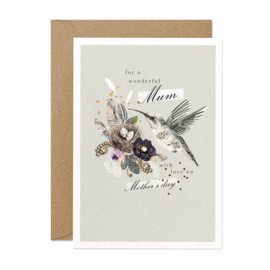 For a Wonderful Mum Greeting Card