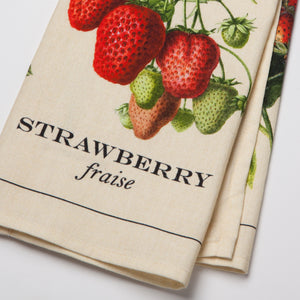 Vintage Strawberry Cotton Dish Towel