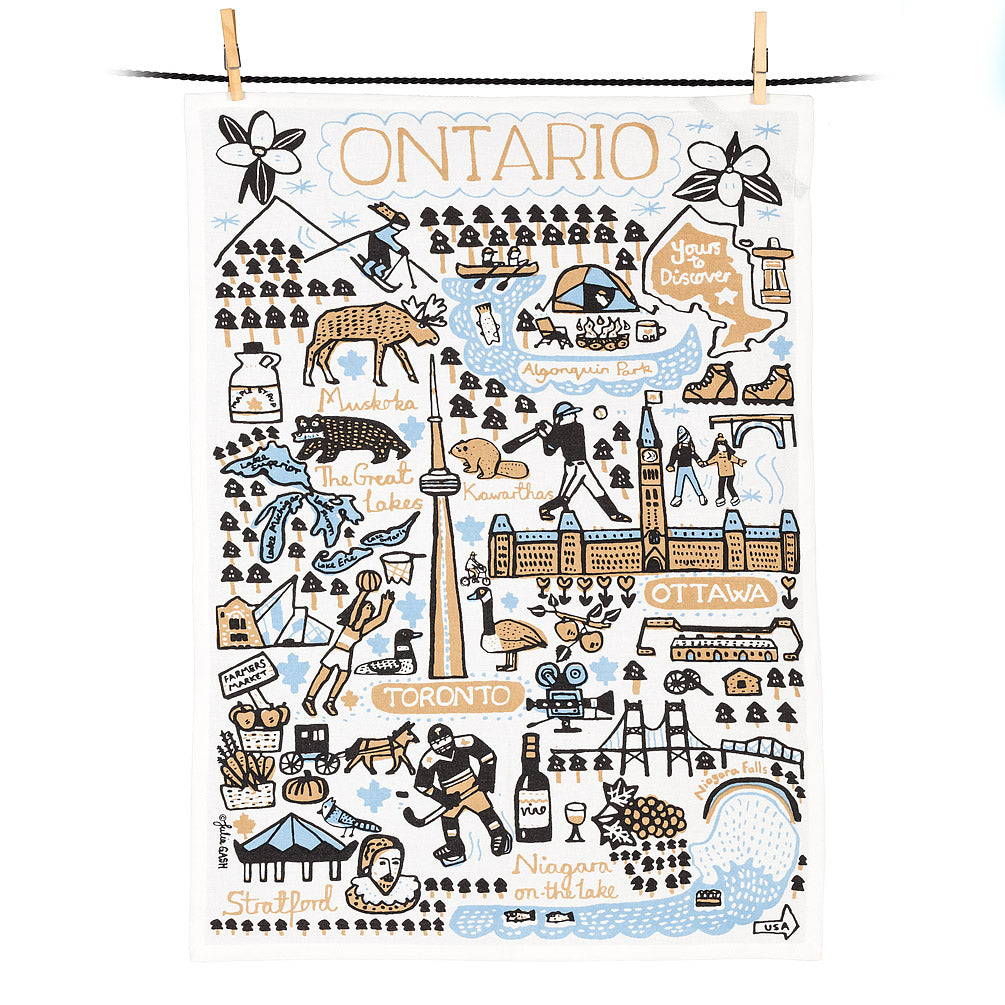 Ontario Landmarks Dish Towel