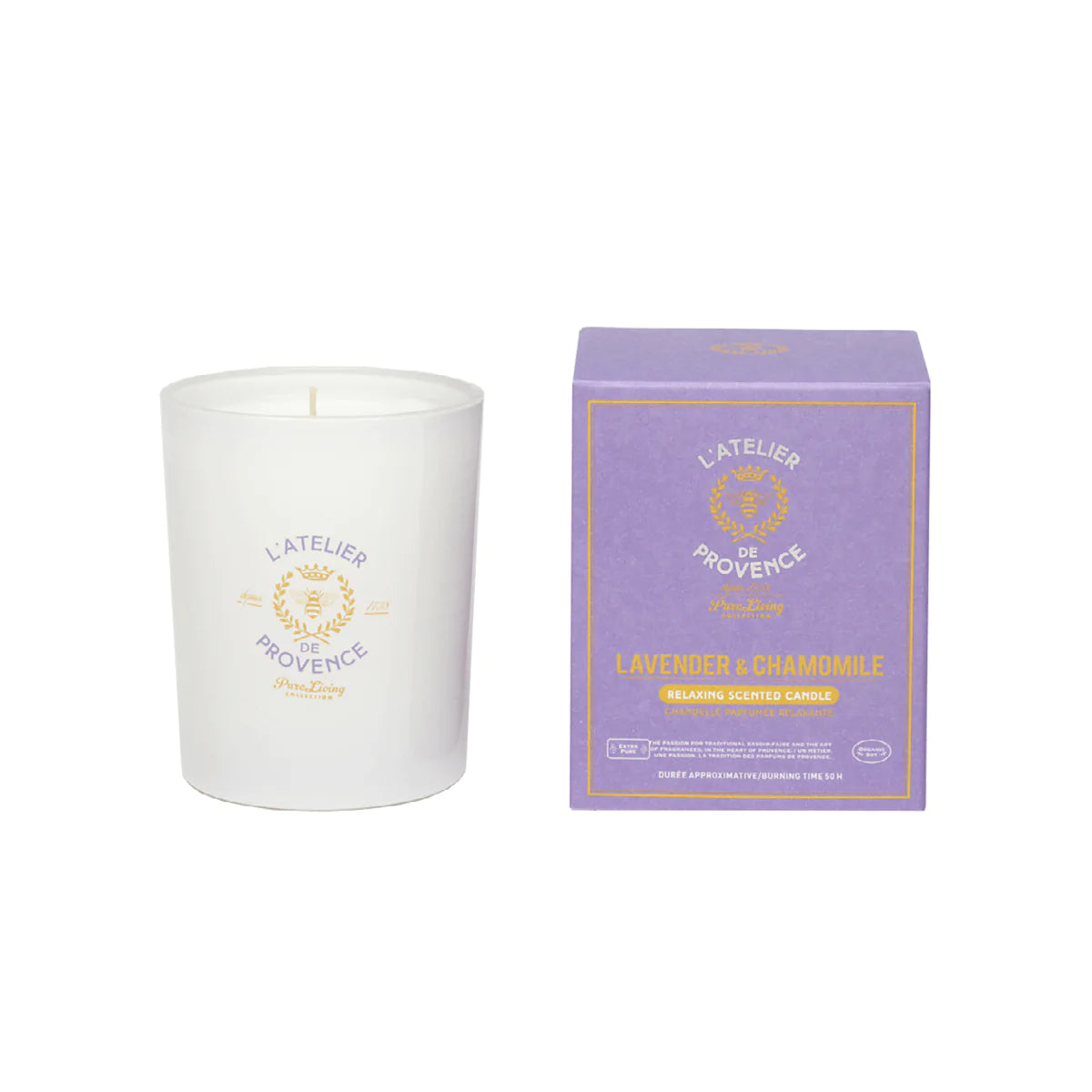 L'Atelier de Provence - Lavender & Chamomile Relaxing Scented Candle - Small