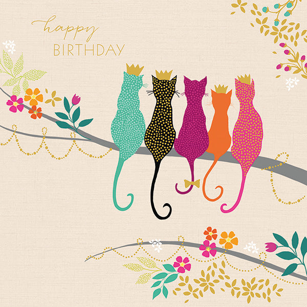Kitten Queens Birthday Card