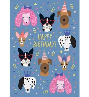 Party Dogs Greeting Card
