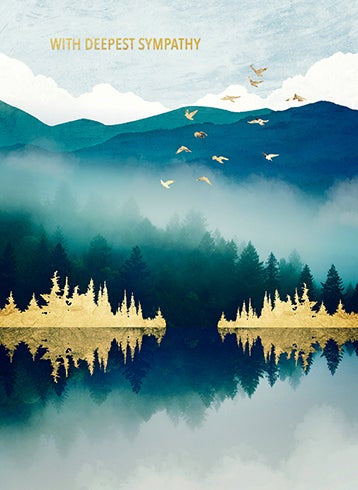 Mist Reflection Sympathy Greeting Card