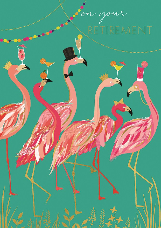 Flamingo Retirement Card