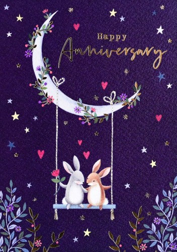 Rabbits Happy Anniversary Card