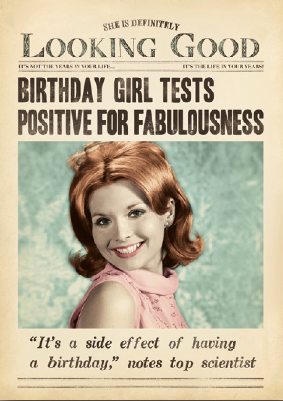 Birthday Girl Tests Positive Card